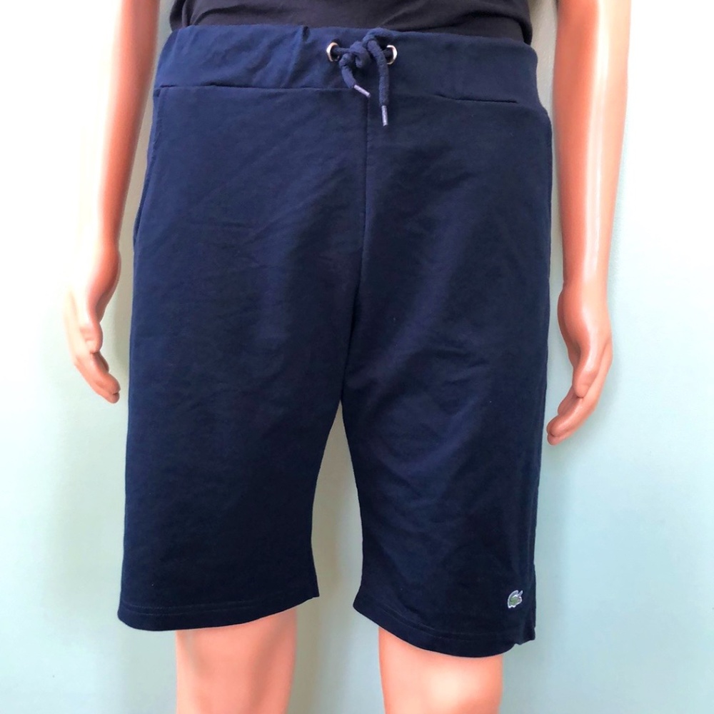 Lacoste Navy Blue Cotton Drawstring Shorts-XL ﻿ ﻿